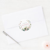 Berry First Birthday Ronde Sticker (Envelop)