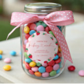 Berry First Birthday Round Sticker Labels