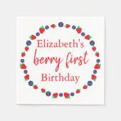 Berry First Birthday Servet (Voorkant)