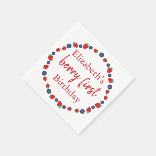 Berry First Birthday Servet (Hoek)