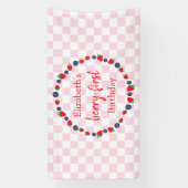 Berry First Birthday Spandoek (Verticaal)