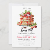 Berry First Birthday Spring Summer Uitnodiging (Voorkant)