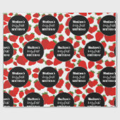 Berry First Birthday Strawberry Birthday Party Cadeaupapier (Vlak)