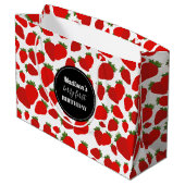 Berry First Birthday Strawberry Birthday Party Groot Cadeauzakje (Achterkant Gekanteld)