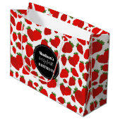 Berry First Birthday Strawberry Birthday Party Groot Cadeauzakje (Voorkant Gekanteld)