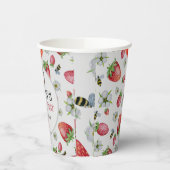 Berry First Birthday Strawberry Birthday Party Papieren Bekers (Links)