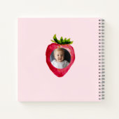 Berry First Birthday Strawberry Custom Guest Book Notitieboek (Achterkant)