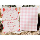 Berry First Birthday Strawberry Kaart