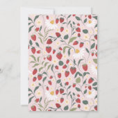 Berry First Birthday Strawberry Kaart (Achterkant)