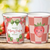 Berry First Birthday Strawberry Party Papieren Bekers