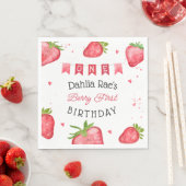 Berry First Birthday Strawberry Servet (Insitu)