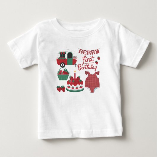 Berry First Birthday T-shirt (Voorkant)