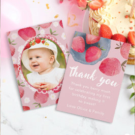 Berry First Birthday Thank You Card Bedankkaart