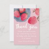 Berry First Birthday Thank You Card Bedankkaart (Voorkant)