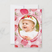 Berry First Birthday Thank You Card Bedankkaart (Achterkant)