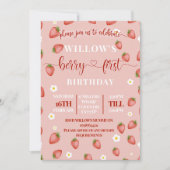 Berry First Birthday Thema Party Uitnodigingen (Voorkant)