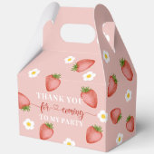 Berry First Birthday Theme Party Boxen Bedankdoosjes (Achterkant)