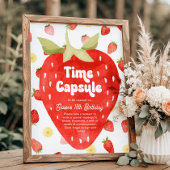 Berry First Birthday Time Capsule Sign