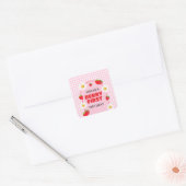 BERRY FIRST BIRTHDAY  VIERKANTE STICKER (Envelop)