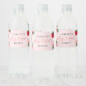 Berry First Birthday Water Bottle Labels Waterfles Etiket (Flessen)