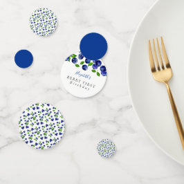 Berry First Birthday Waterverf Blueberry Cute Confetti