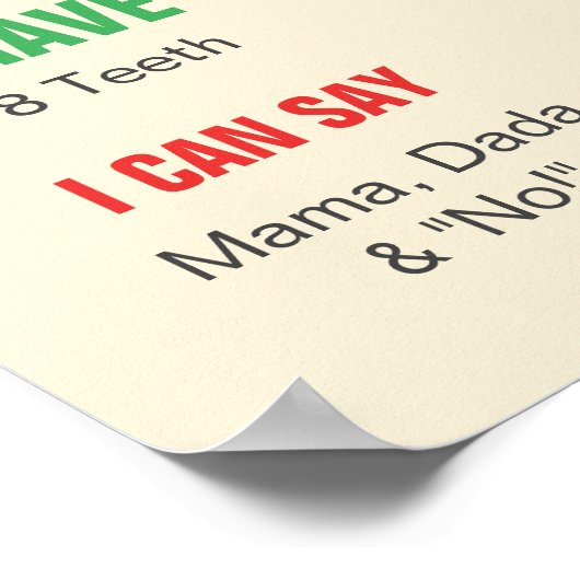 Berry First Birthday Waterverf Poster (Hoek)