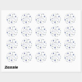 'Berry First' Blauwe Bes 1e Verjaardag Ronde Sticker (Vel)