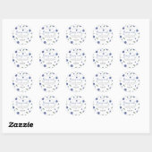 'Berry First' Blauwe Bes 1e Verjaardag Ronde Sticker (Vel)