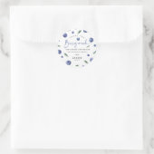 'Berry First' Blauwe Bes 1e Verjaardag Ronde Sticker (Tas)