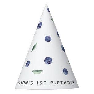 Berry First Blauwe Bes 1e Verjaardagsfeestje Feesthoedjes