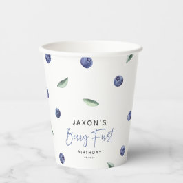 'Berry First' Blauwebes 1e verjaardagsfeestje Papieren Bekers