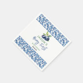 Berry First Blauwebes 1e Verjaardagsfeestje Servet (Hoek)