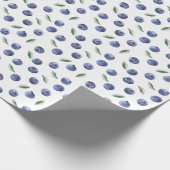 'Berry First' Blueberry 1e verjaardag Cadeaupapier (Hoek)