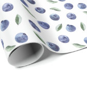 'Berry First' Blueberry 1e verjaardag Cadeaupapier (Rol Hoek)
