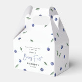 'Berry First' Blueberry 1e verjaardagsfeestje Bedankdoosjes (Achterkant)