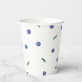 'Berry First' Blueberry 1e verjaardagsfeestje Papieren Bekers (Achterkant)