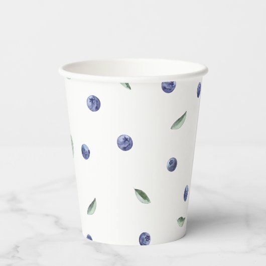 'Berry First' Blueberry 1e verjaardagsfeestje Papieren Bekers (Achterkant)