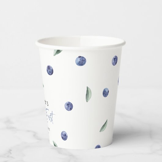 'Berry First' Blueberry 1e verjaardagsfeestje Papieren Bekers (Links)