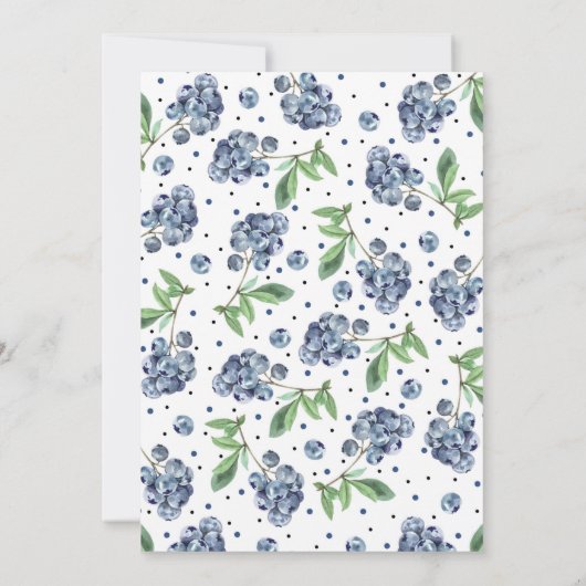 Berry First Blueberry Kaart (Achterkant)