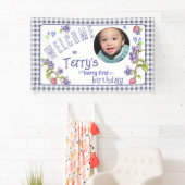 Berry First Boy's Verjaardagsbanner Spandoek (Insitu)