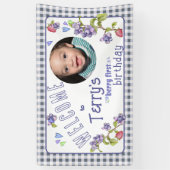 Berry First Boy's Verjaardagsbanner Spandoek (Verticaal)