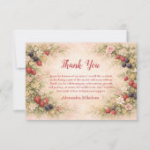 Berry First Garden 1st Birthday Bedankkaart (Voorkant)