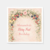 Berry First Garden 1st Birthday Servet (Voorkant)