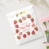 Berry First Girls aardbei Personalized Birthday Bedankzakje (Gezegeld)