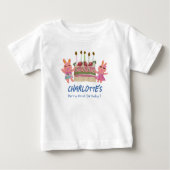 Berry First Happy Birthday Bunnies en Cake Blue (Voorkant)