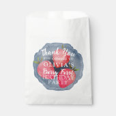 Berry First Red Strawberry Birthday Favor  Bedankzakje (Voorkant)