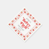 Berry First Strawberry 1st Birthday Party Servet (Hoek)