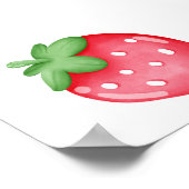 Berry First Strawberry 1st Birthday Welkom Poster (Hoek)