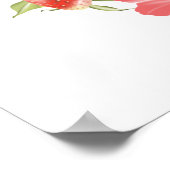 Berry First Strawberry 1st Birthday | Welkom Poster (Hoek)