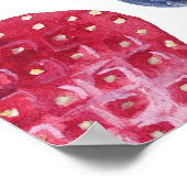 Berry First Strawberry 1st Birthday Welkom Poster (Hoek)